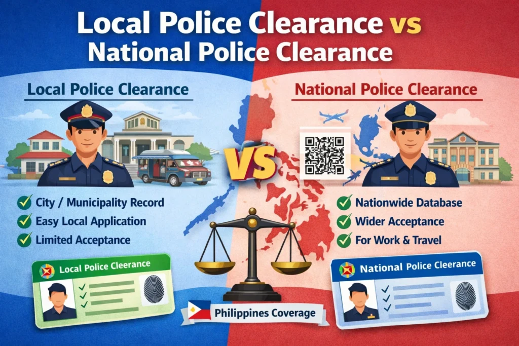National Police Clearance vs Local Police Clearance