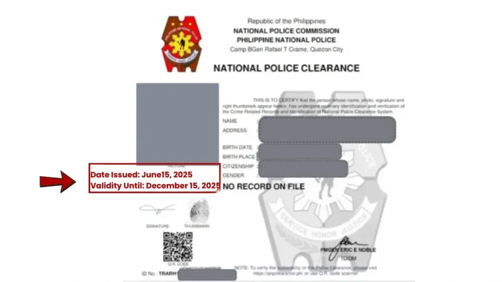 Check Police Clearance Expiry