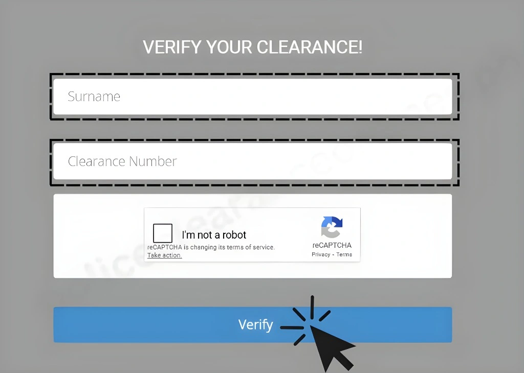 Verify Police Clearance Online