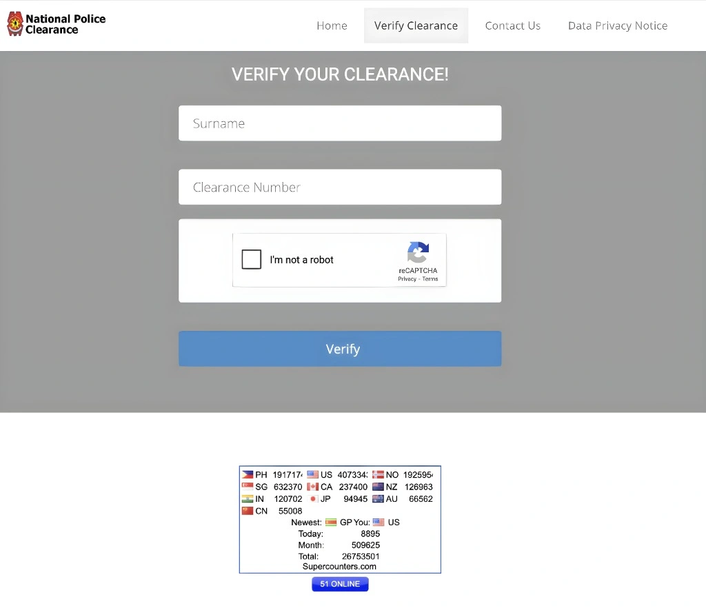 Enter Required Information