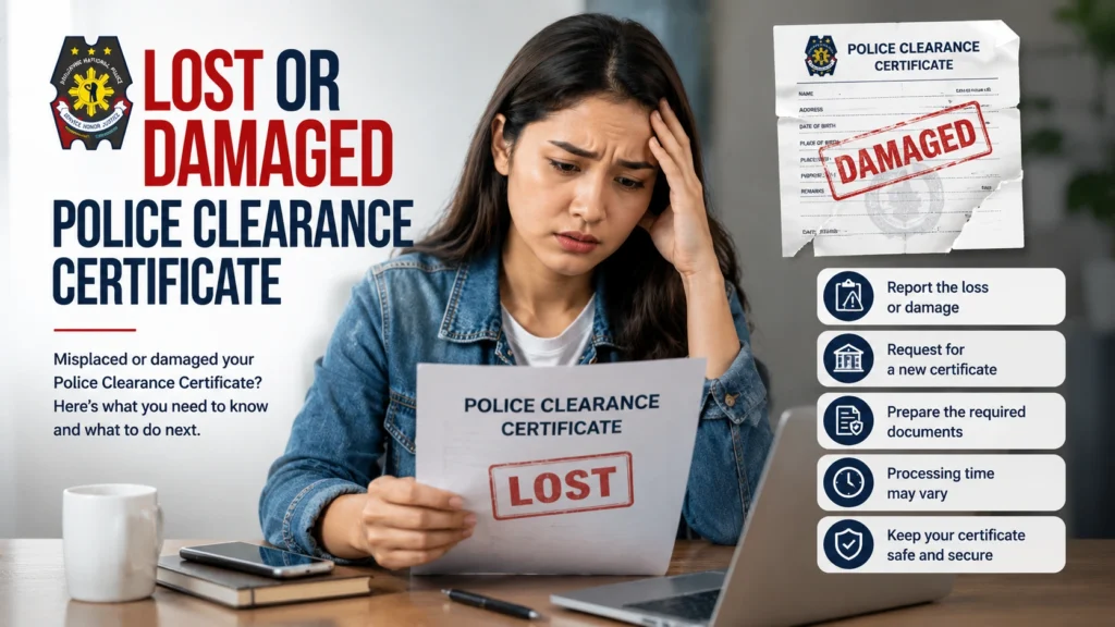 Lost or Damaged Police Clearance Certificate
